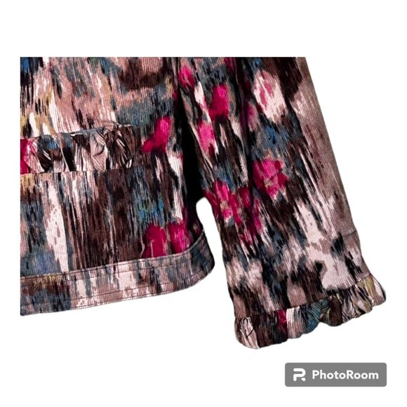 Requirements Zip-Front Watercolor Wash Jacket  L EUC - Picture 5 of 7